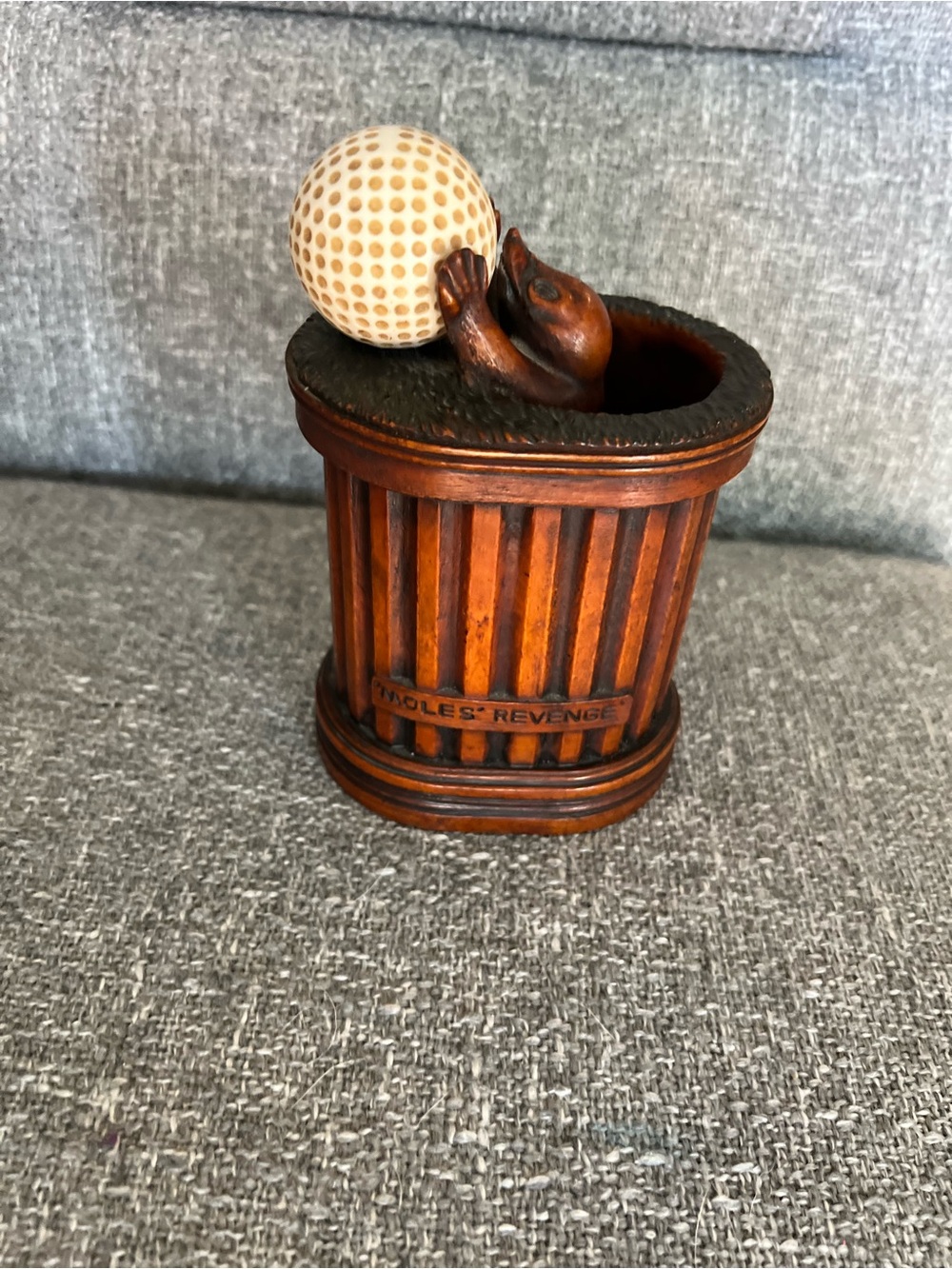 Enesco “Mole’s Revenge” Humorous Golfer’s Desk Pencil Cup
